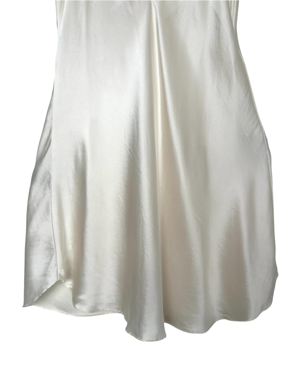 Vintage Ivory 100% Silk Slip Dress Spaghetti Strap Romantic Minimalist Bias Cut - Picture 8 of 10